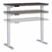 Bush Business Furniture Move 40 Series 48w x 24d Electric Height Adjustable Standing Desk, Storm Gray Top, Silver T-Shaped Base, 2 Legs, 176 lb Capacity, Height Adjustable 24"–48", 1 Each