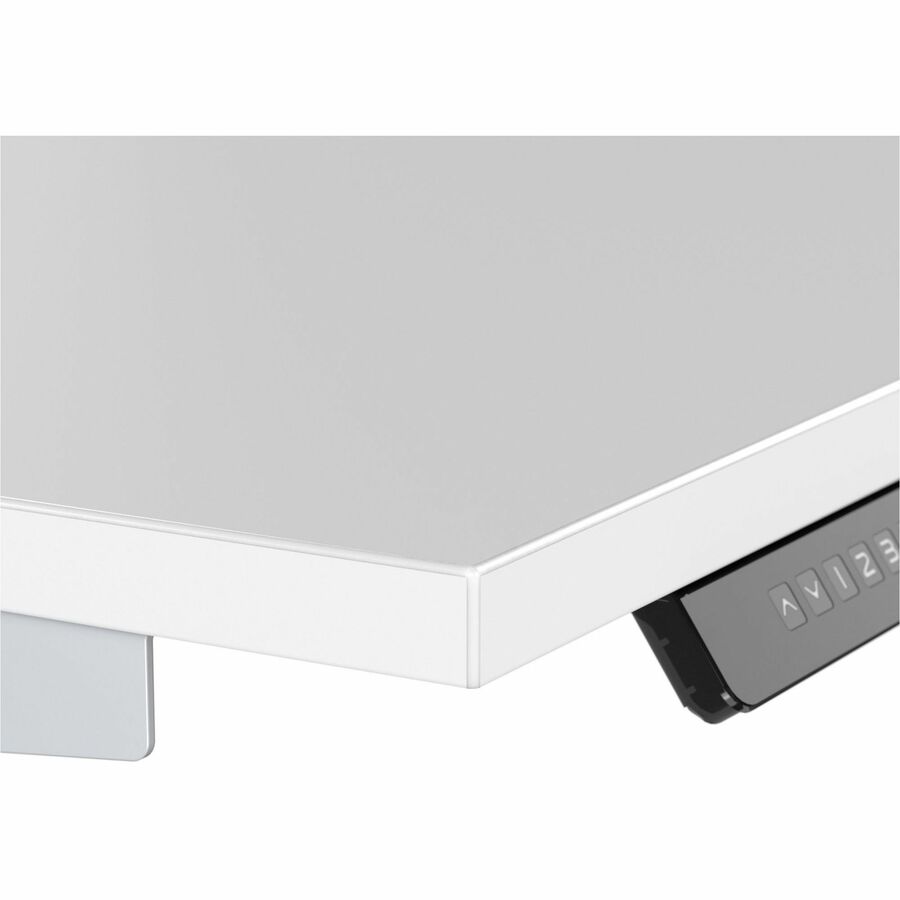 Bush Business Furniture Move 40 Series 48w x 24d Electric Height Adjustable Standing Desk, White Top, Silver T-Shaped Base, 2 Legs, 176 lb Capacity, 24"-48" Height Range, 1 Each