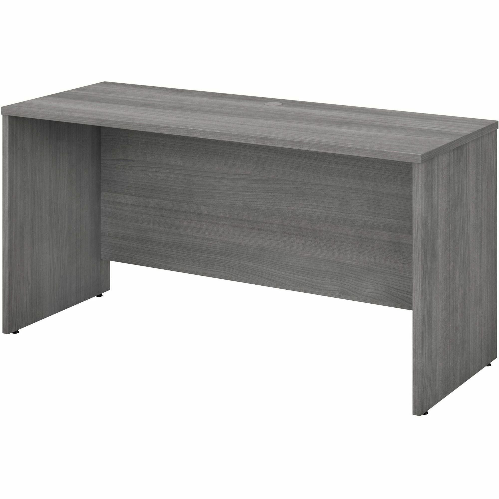 Bush Business Furniture Studio C 60W x 24D Credenza Desk, Platinum Gray, Thermofused Laminate, 29.8"H x 59.5"W x 23.4"D, 1 Each
