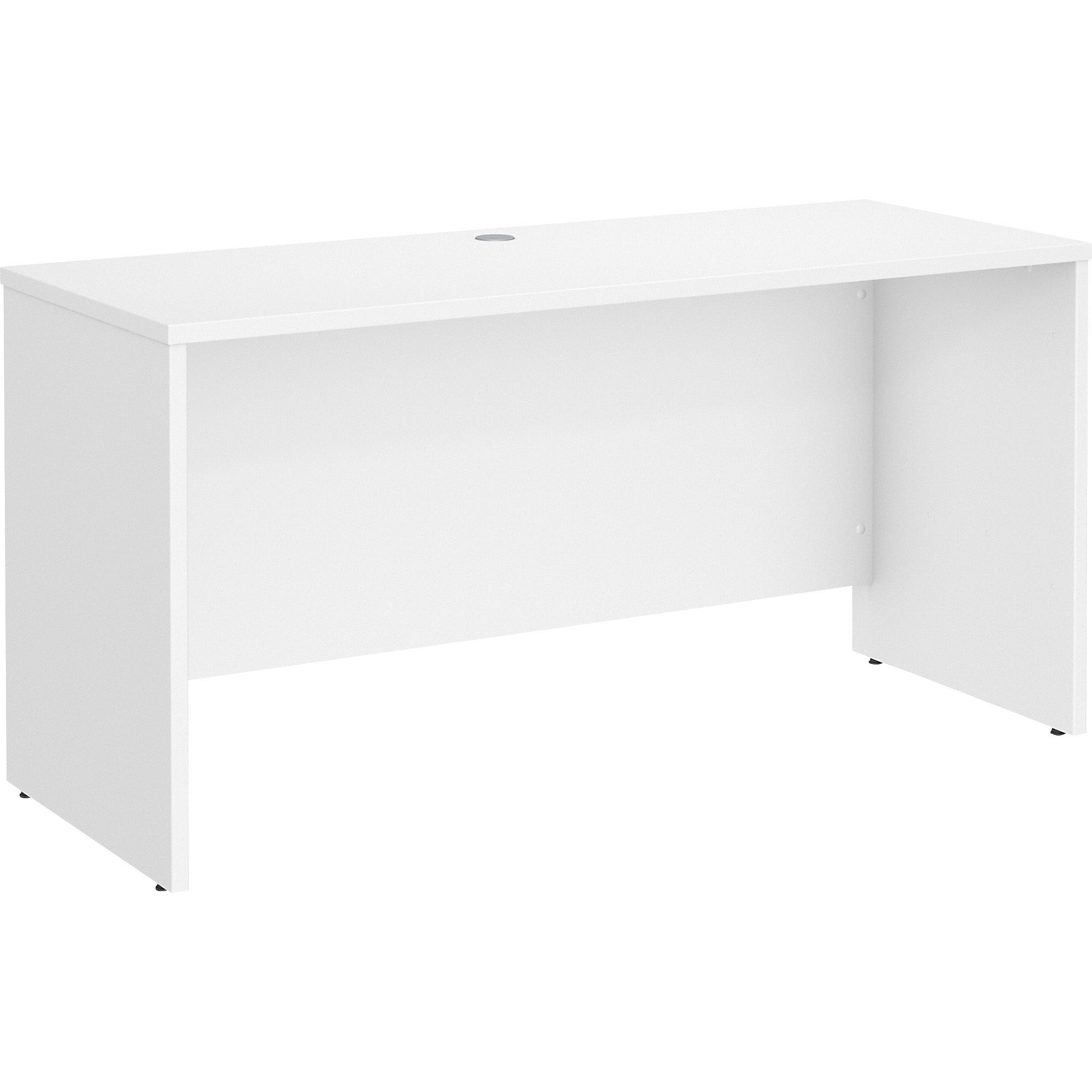 Bush Business Furniture Studio C 60W x 24D Credenza Desk, White, Thermofused Laminate, 29.8"H x 59.5"W x 23.4"D, 1 Each