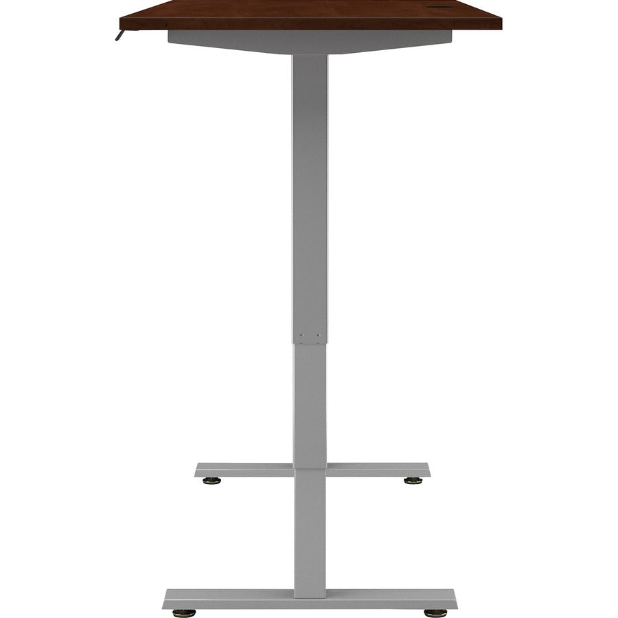 Bush Business Furniture Move 40 Series 60w x 30d Electric Height Adjustable Standing Desk, Hansen Cherry Top, Silver T-Shaped Base, 176 lb Capacity, 28.17"–48.24" Height Range, 1 Each