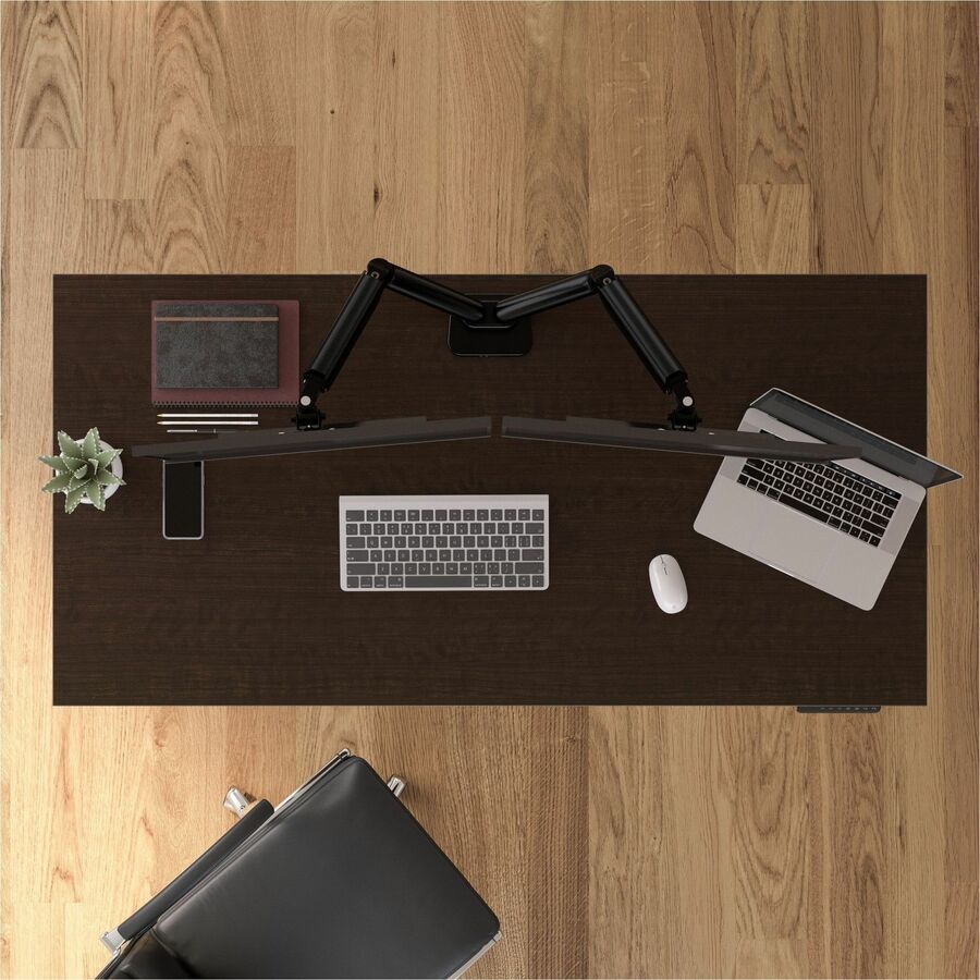 Bush Business Furniture Move 40 Series 60w x 30d Electric Height Adjustable Standing Desk, Mocha Cherry Top, Silver T-Shaped Base, 176 lb Capacity, 28.17"–48.24" Height Range, 1 Each