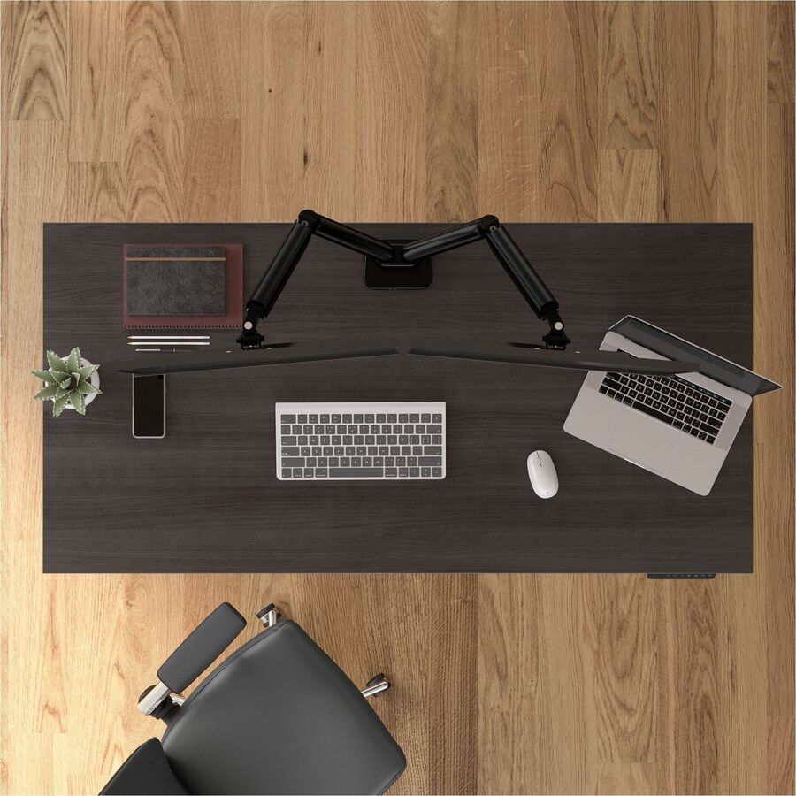 Bush Business Furniture Move 40 Series 60w x 30d Electric Height Adjustable Standing Desk, Storm Gray Top, Silver T-Shaped Base, 176 lb Capacity, 28.17"–48.24" Height Range, 1 Each