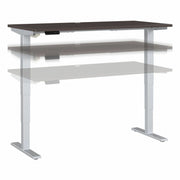 Bush Business Furniture Move 40 Series 60w x 30d Electric Height Adjustable Standing Desk, Storm Gray Top, Silver T-Shaped Base, 176 lb Capacity, 28.17"–48.24" Height Range, 1 Each