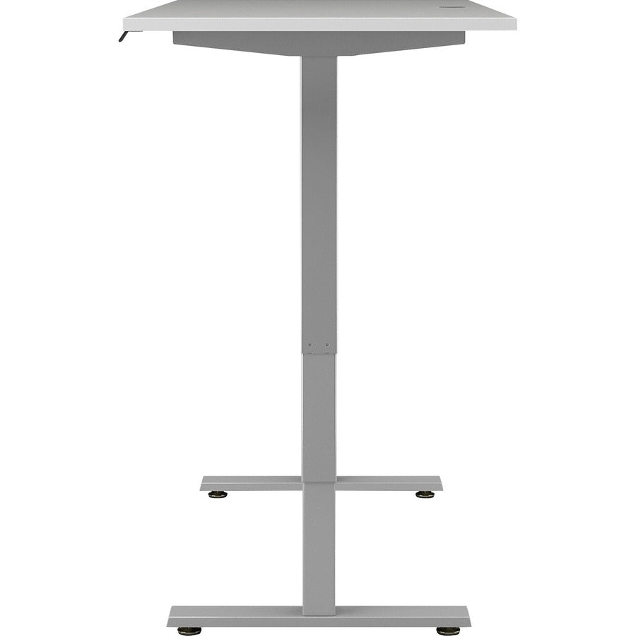 Bush Business Furniture Move 40 Series 60w x 30d Electric Height Adjustable Standing Desk, White Top, Silver T-Shaped Base, 176 lb Capacity, 28.17"–48.24" Height Range, 1 Each