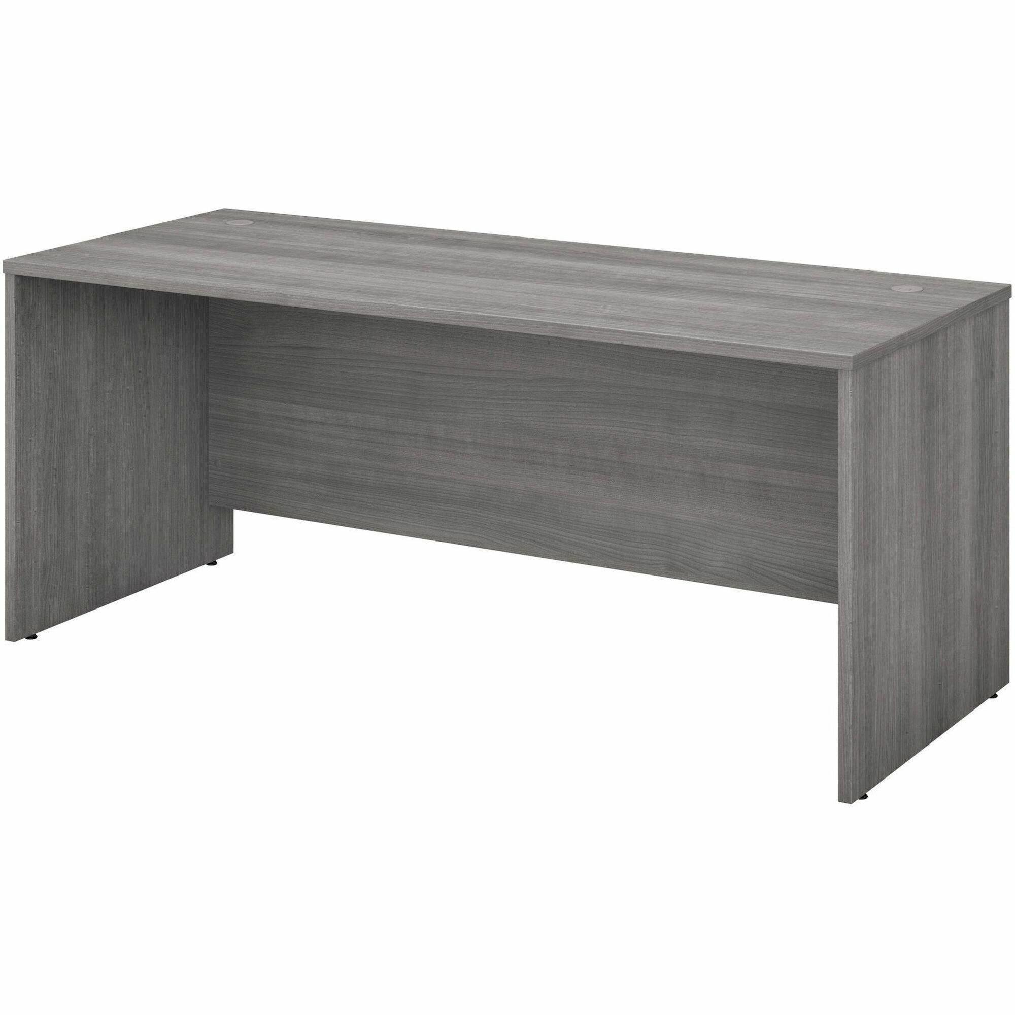 Bush Business Furniture Studio C 72W x 30D Office Desk, Platinum Gray, Thermofused Laminate, 29.8" H x 71" W x 29.4" D, 1 Each