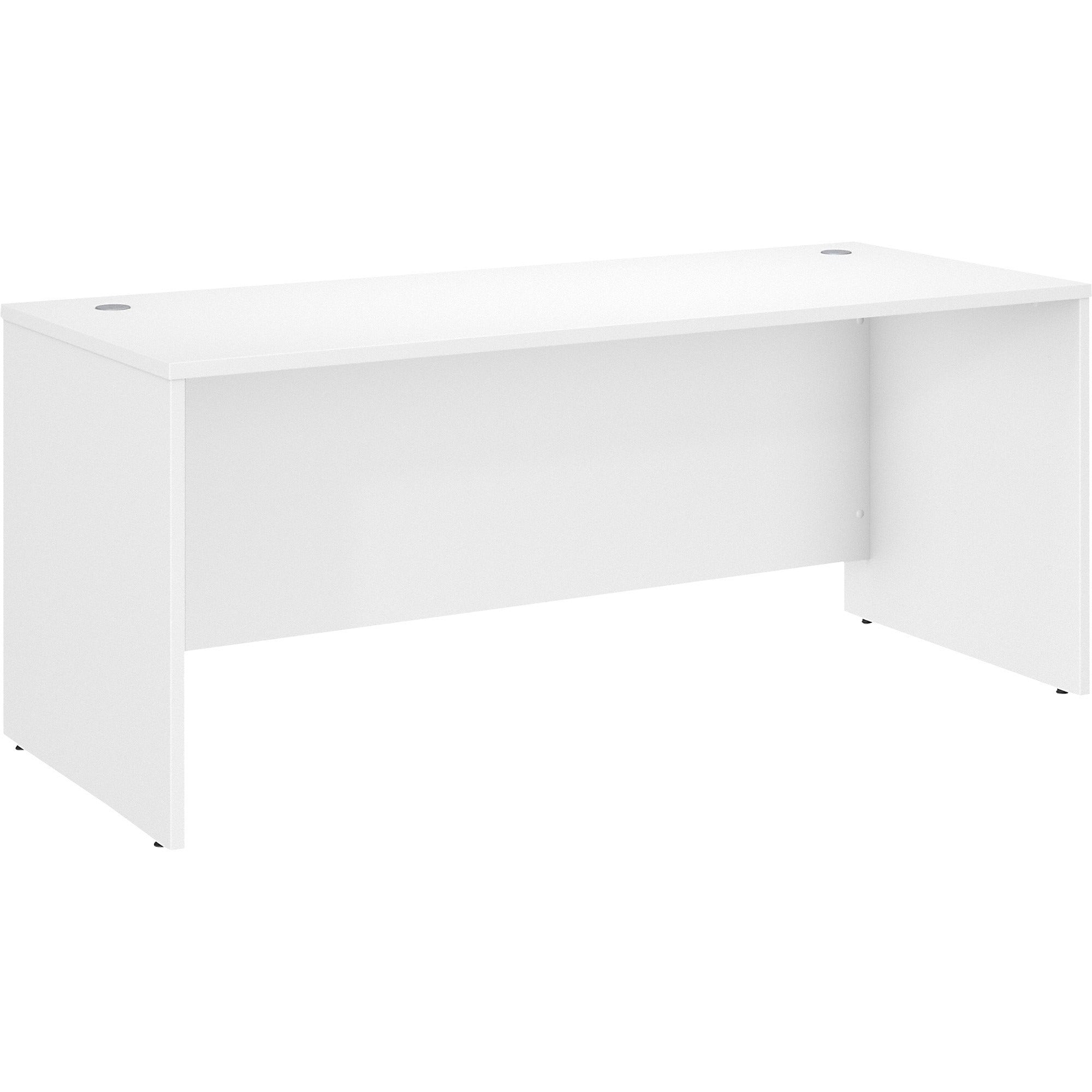 Bush Business Furniture Studio C 72W x 30D Office Desk, White Thermofused Laminate, 29.8"H x 71"W x 29.4"D, 1 Each