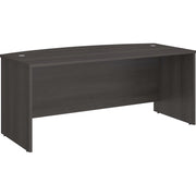 Bush Business Furniture Studio C 72w x 36d Bow Front Desk, Storm Gray, Thermofused Laminate, 29.8"H x 71"W x 35.4"D, 1 Each