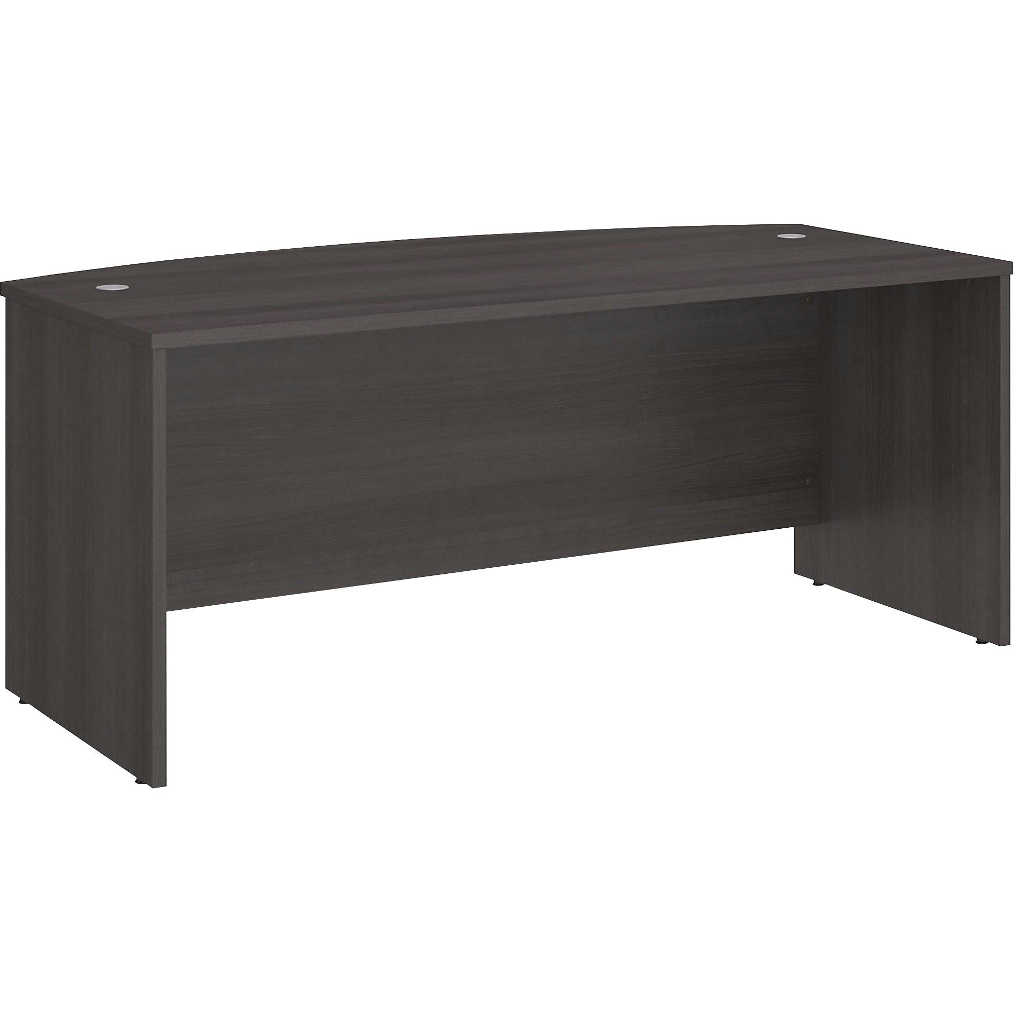 Bush Business Furniture Studio C 72w x 36d Bow Front Desk, Storm Gray, Thermofused Laminate, 29.8"H x 71"W x 35.4"D, 1 Each