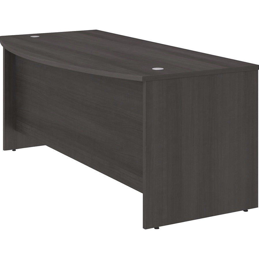Bush Business Furniture Studio C 72w x 36d Bow Front Desk, Storm Gray, Thermofused Laminate, 29.8"H x 71"W x 35.4"D, 1 Each