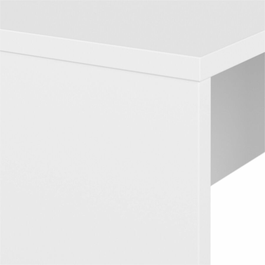 Bush Business Furniture Studio C 72w x 36d Bow Front Desk, White Thermofused Laminate, 29.8" H x 71" W x 35.4" D, 1 Each