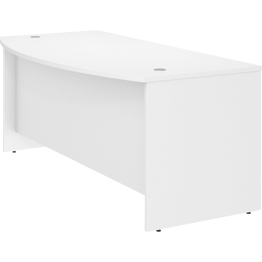Bush Business Furniture Studio C 72w x 36d Bow Front Desk, White Thermofused Laminate, 29.8" H x 71" W x 35.4" D, 1 Each