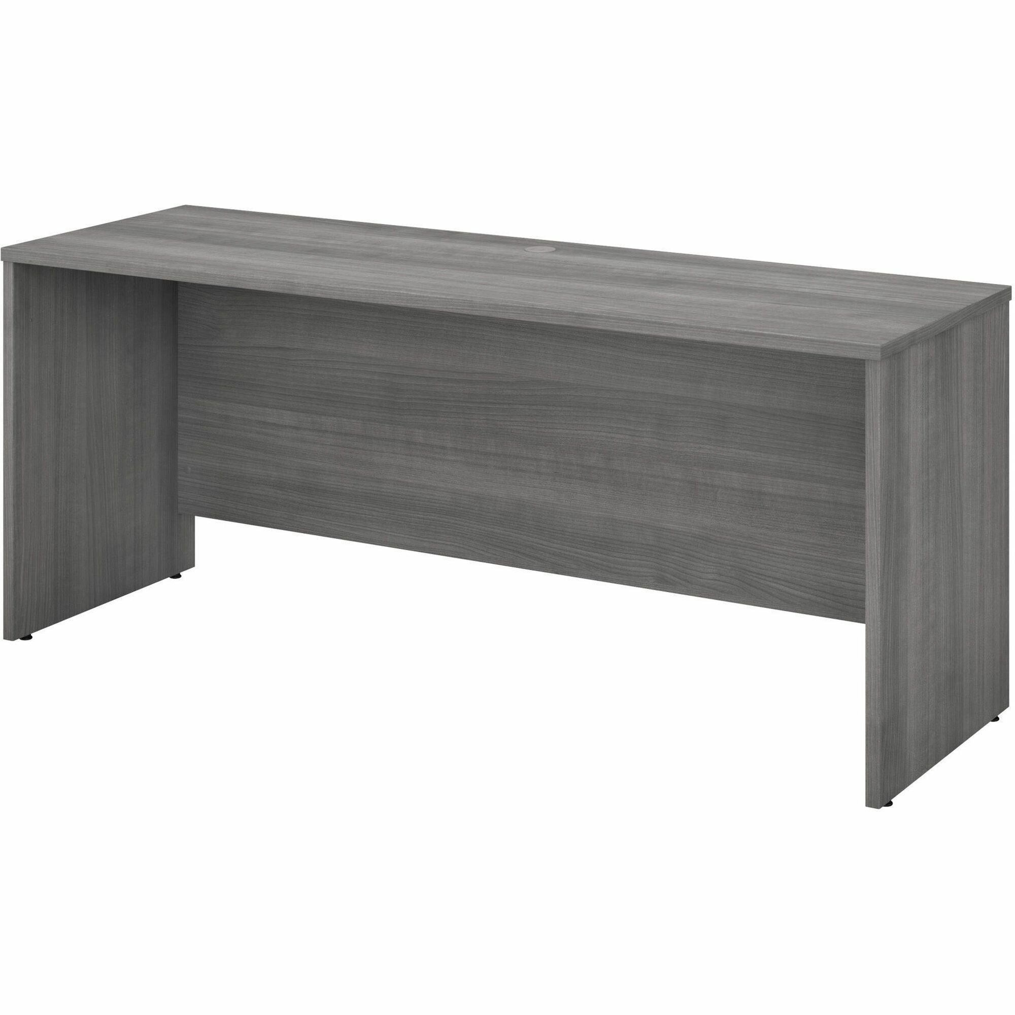 Bush Business Furniture Studio C 72W x 24D Credenza Desk, Platinum Gray, Thermofused Laminate, 29.8"H x 71"W x 23.4"D, 1 Each