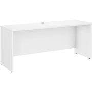 Bush Business Furniture Studio C 72W x 24D Credenza Desk, White Thermofused Laminate, 29.8"H x 71"W x 23.4"D, 1 Each