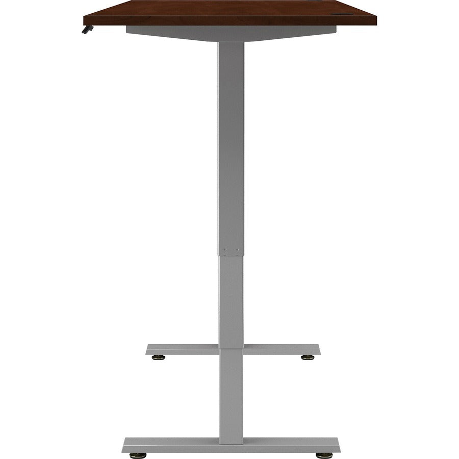 Bush Business Furniture Move 40 Series 72w x 30d Electric Height Adjustable Standing Desk, Hansen Cherry Top, Silver T-Shaped Base, 176 lb Capacity, 28.17"–48.24" Height Range, 1 Each