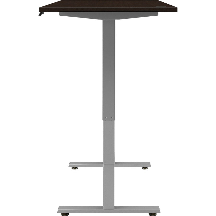 Bush Business Furniture Move 40 Series 72w x 30d Electric Height Adjustable Standing Desk, Mocha Cherry Top, Silver T-Shaped Base, 176 lb Capacity, 28.17"–48.24" Height Range, 1 Each