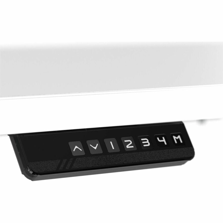 Bush Business Furniture Move 40 Series 72w x 30d Electric Height Adjustable Standing Desk, White Top, Silver T-Shaped Base, 176 lb Capacity, 28.17"–48.24" Height Range, 1 Each