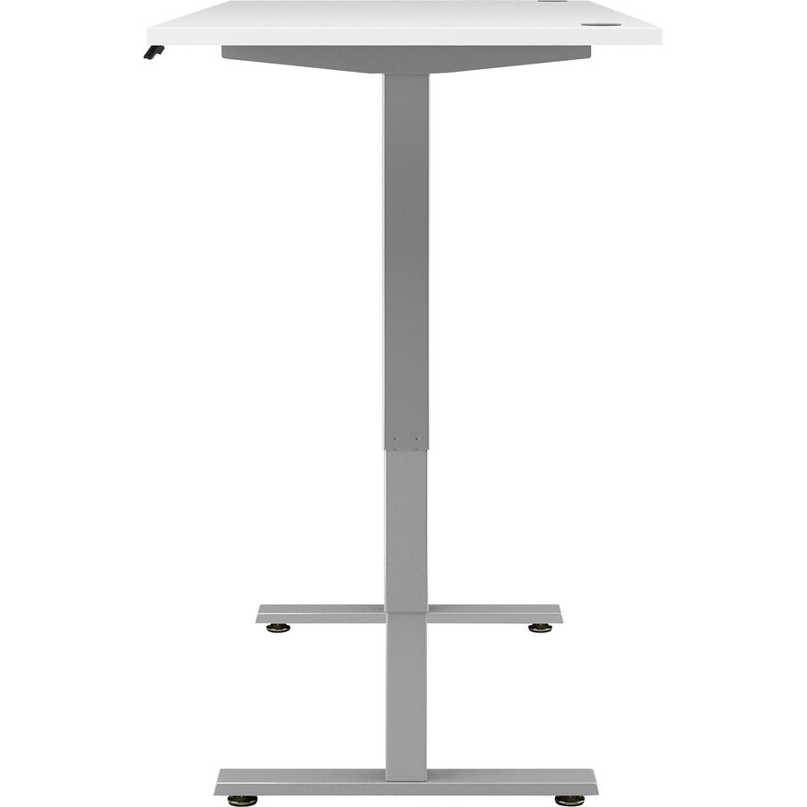 Bush Business Furniture Move 40 Series 72w x 30d Electric Height Adjustable Standing Desk, White Top, Silver T-Shaped Base, 176 lb Capacity, 28.17"–48.24" Height Range, 1 Each