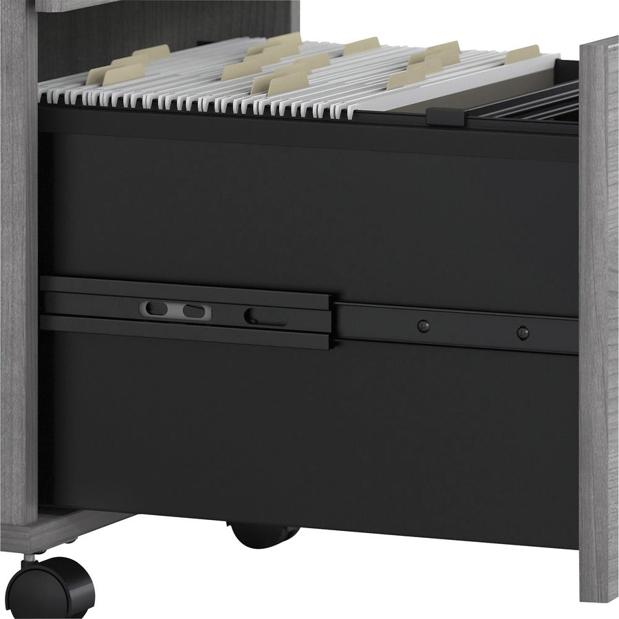 Bush Business Furniture Studio C 72W x 30D Office Desk with 3-Drawer Mobile File Cabinet, Platinum Gray, 1 Each