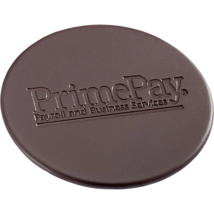 Dacasso Leather Round Coaster Set, Chocolate Brown, Top Grain Leather, Includes 10 Round Coasters with Holder, 1 Set