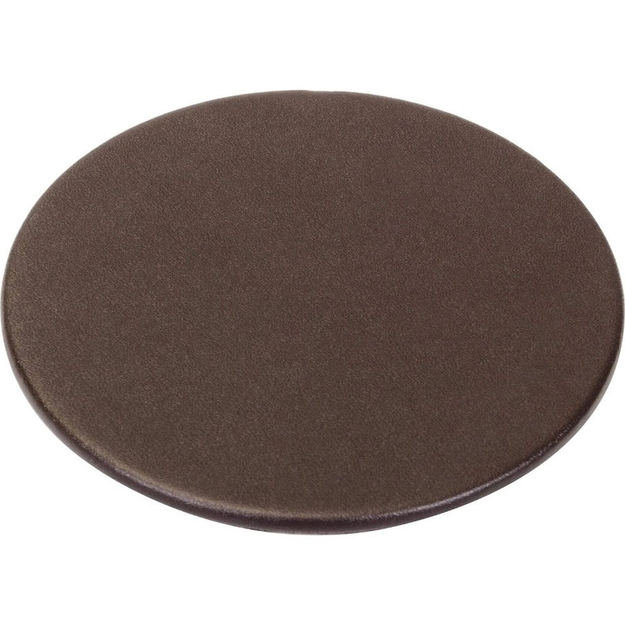 Dacasso Leather Round Coaster Set, Chocolate Brown, Top Grain Leather, Includes 10 Round Coasters with Holder, 1 Set