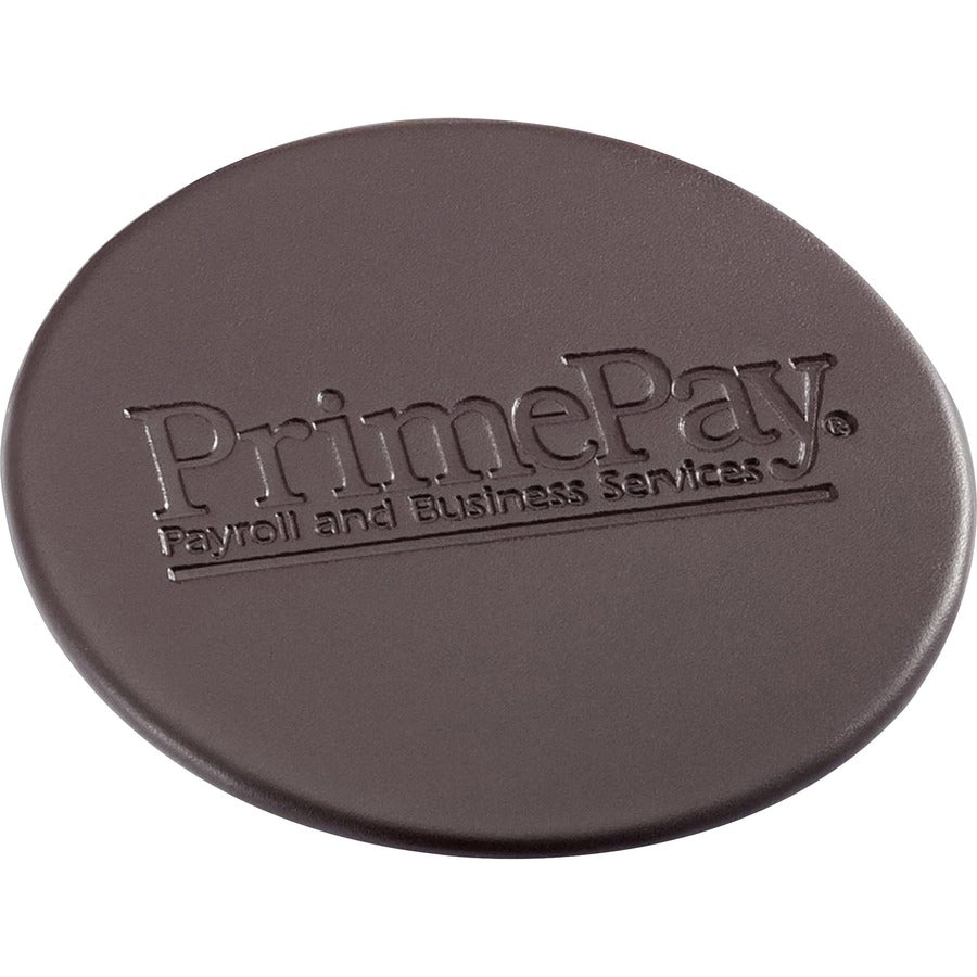 Dacasso Leather Round Coaster Set, Chocolate Brown, Top Grain Leather, Includes 10 Round Coasters with Holder, 1 Set