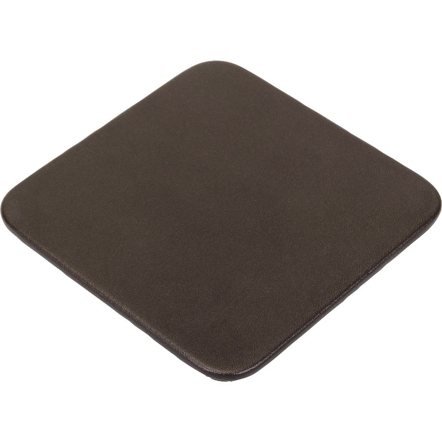 Dacasso Chocolate Brown Top Grain Leather Square Coaster Set with Holder, 10 Coasters