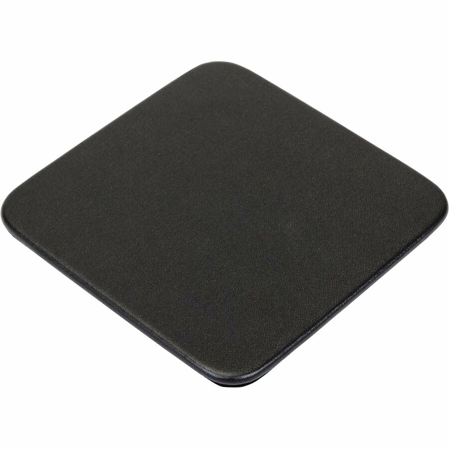Dacasso Leather Square Coaster Set, Black, Top Grain Leather, Includes 8 Square Coasters, 1 Set