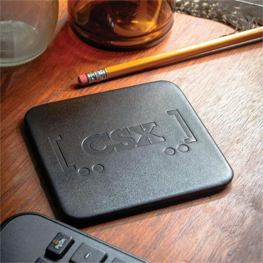 Dacasso Leather Square Coaster Set, Black, Top Grain Leather, Includes 8 Square Coasters, 1 Set