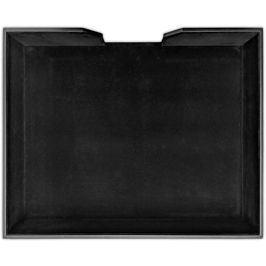 Dacasso Classic Leather Conference Pad Holder, 17" x 14", Black, Leather/Felt/Fabric, 1 Each