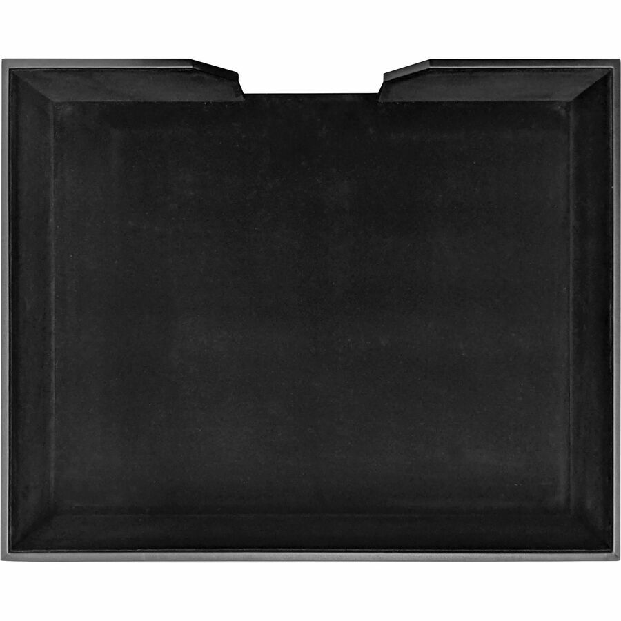 Dacasso Classic Leather Conference Pad Holder, Black, 20" x 16", Leather/Felt/Fabric, 1 Each