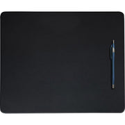 Dacasso Leatherette Conference Table Pad, Rectangular, 14" Width, Top Grain Leather, Black, 1 Each