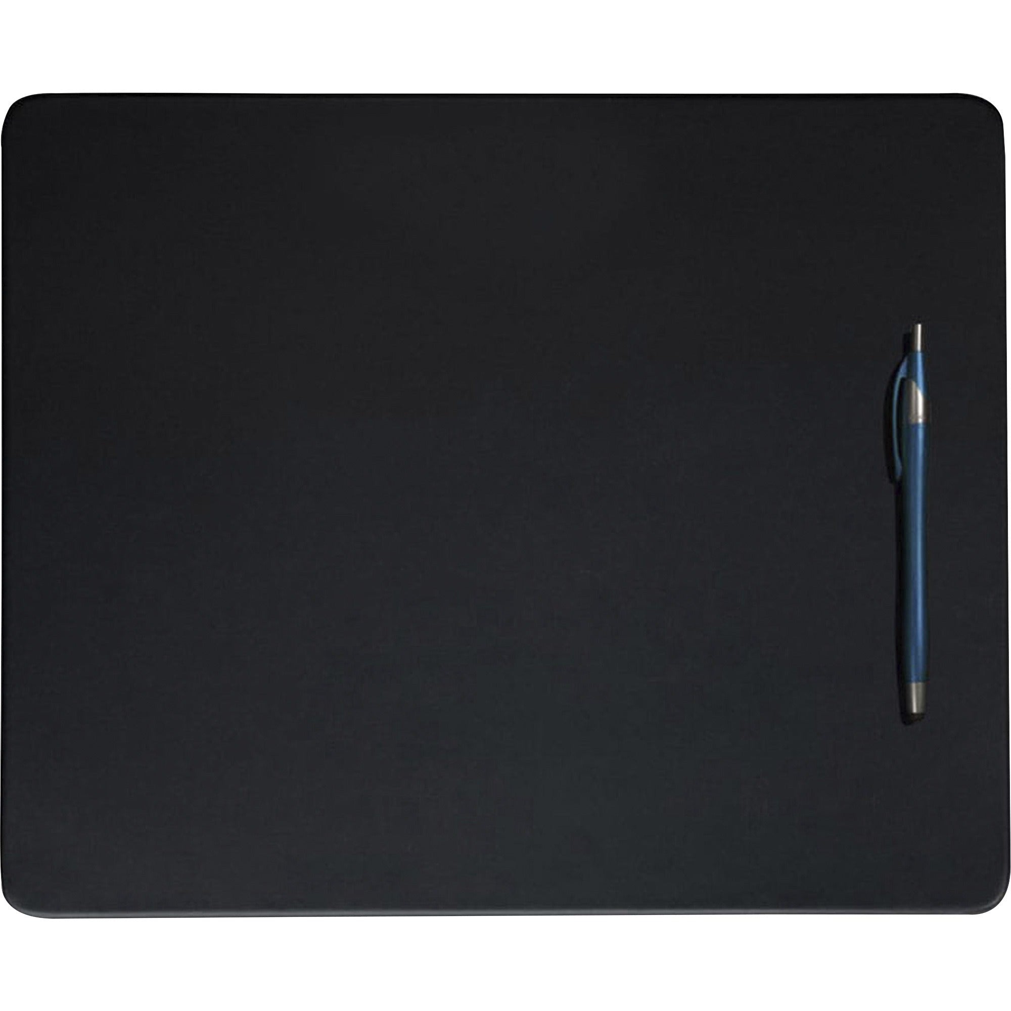 Dacasso Leatherette Conference Table Pad, Rectangular, 14" Width, Top Grain Leather, Black, 1 Each