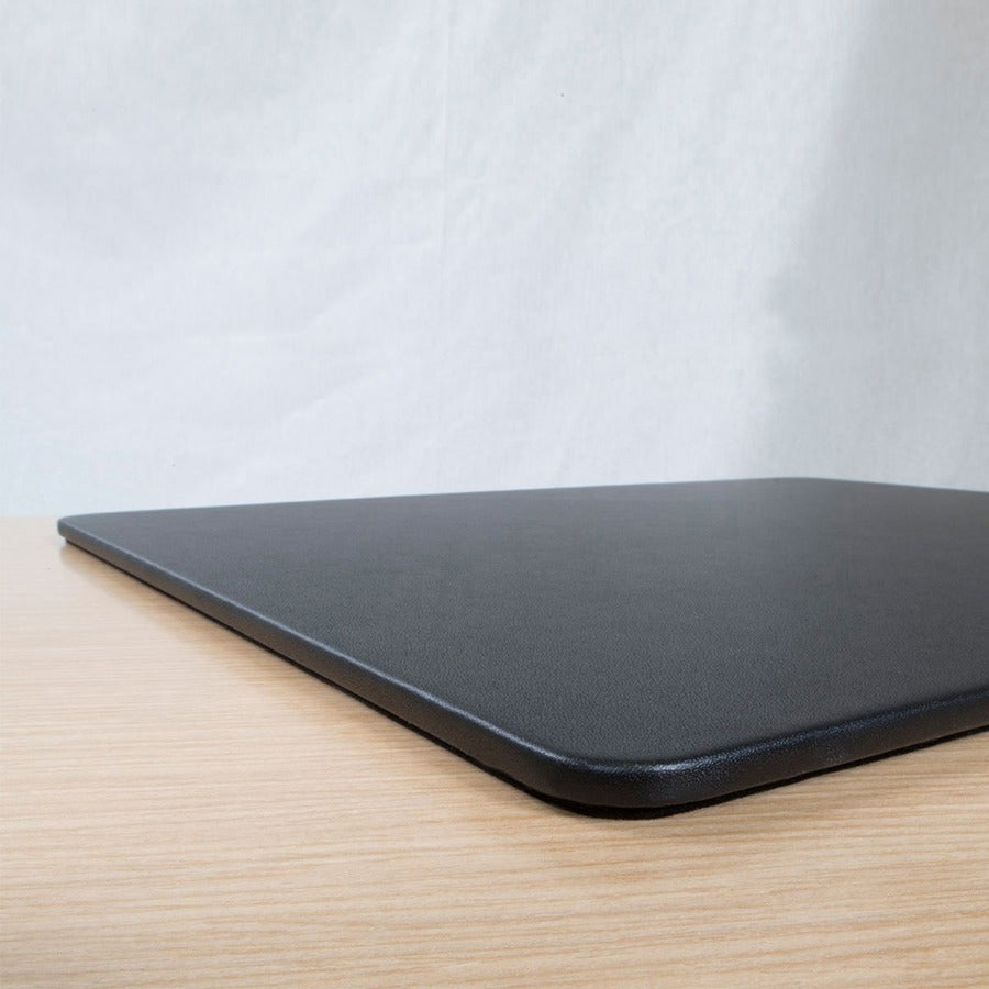 Dacasso Leatherette Conference Table Pad, Rectangular, 14" Width, Top Grain Leather, Black, 1 Each