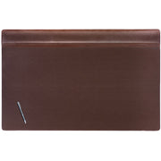 Dacasso Leather Top-Rail Desk Pad, Rectangular, 38" x 24", Top Grain Leather & Leatherette, Chocolate Brown, 1 Each