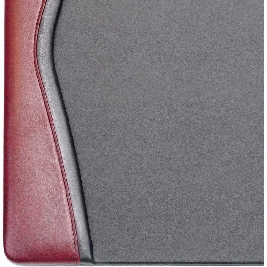 Dacasso Leather Calendar Desk Pad, Rectangular, Burgundy, Top Grain Leather, Velveteen, Includes 12 Monthly Sheets, 1 Each