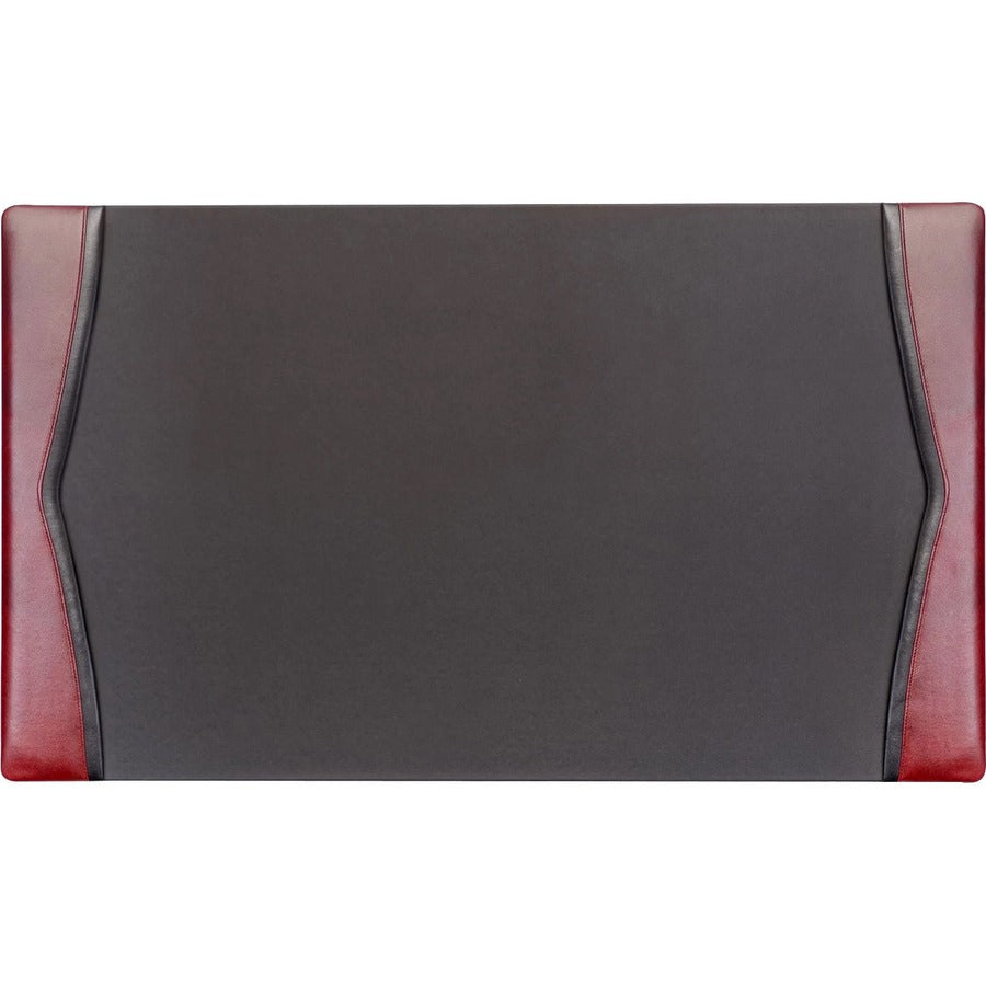 Dacasso Leather Calendar Desk Pad, Rectangular, Burgundy, Top Grain Leather, Velveteen, Includes 12 Monthly Sheets, 1 Each