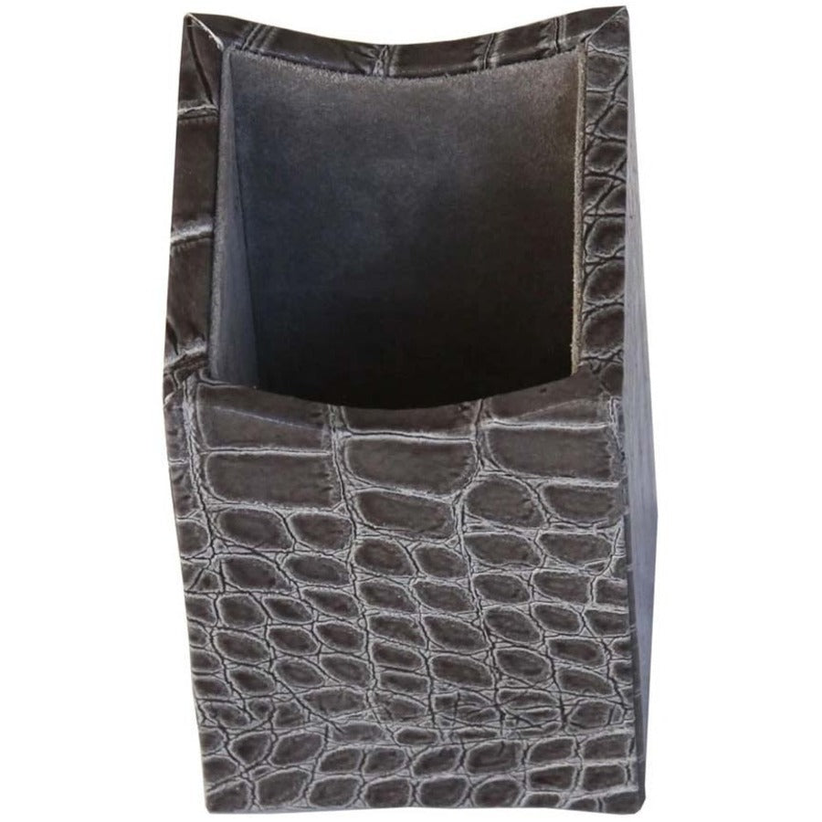 Protacini Castlerock Gray Italian Patent Leather 3-Piece Desk Set