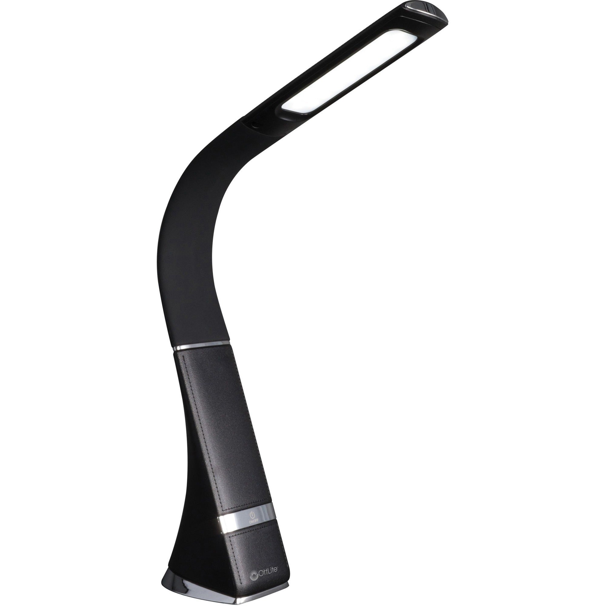 OttLite Wellness Desk Lamp, LED Bulb, Rechargeable Battery, USB Charging, Desk Mountable, Black, 1 Each