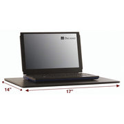 Dacasso Leatherette Lap Desk Pad, Black, Leatherette and Felt, 17" x 14", 1 Each