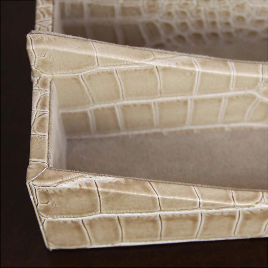 Protacini Breeze Beige Italian Patent Leather Letter Holder