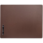 Dacasso Leatherette Desk Mat, Rectangular, 24" x 19", Chocolate Brown, Leatherette and Velveteen, 1 Each
