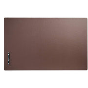 Dacasso Leatherette Desk Mat, Rectangular, 38" x 24", Chocolate Brown, Leatherette & Velveteen, 1 Each