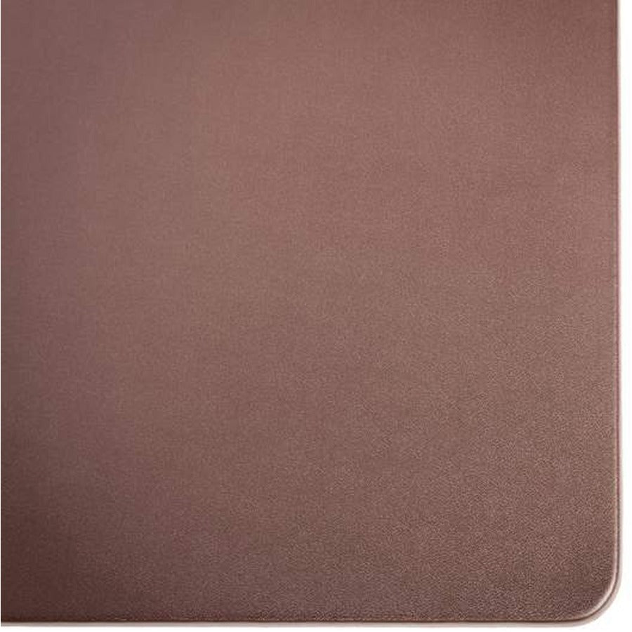 Dacasso Leatherette Desk Mat, Rectangular, 38" x 24", Chocolate Brown, Leatherette & Velveteen, 1 Each