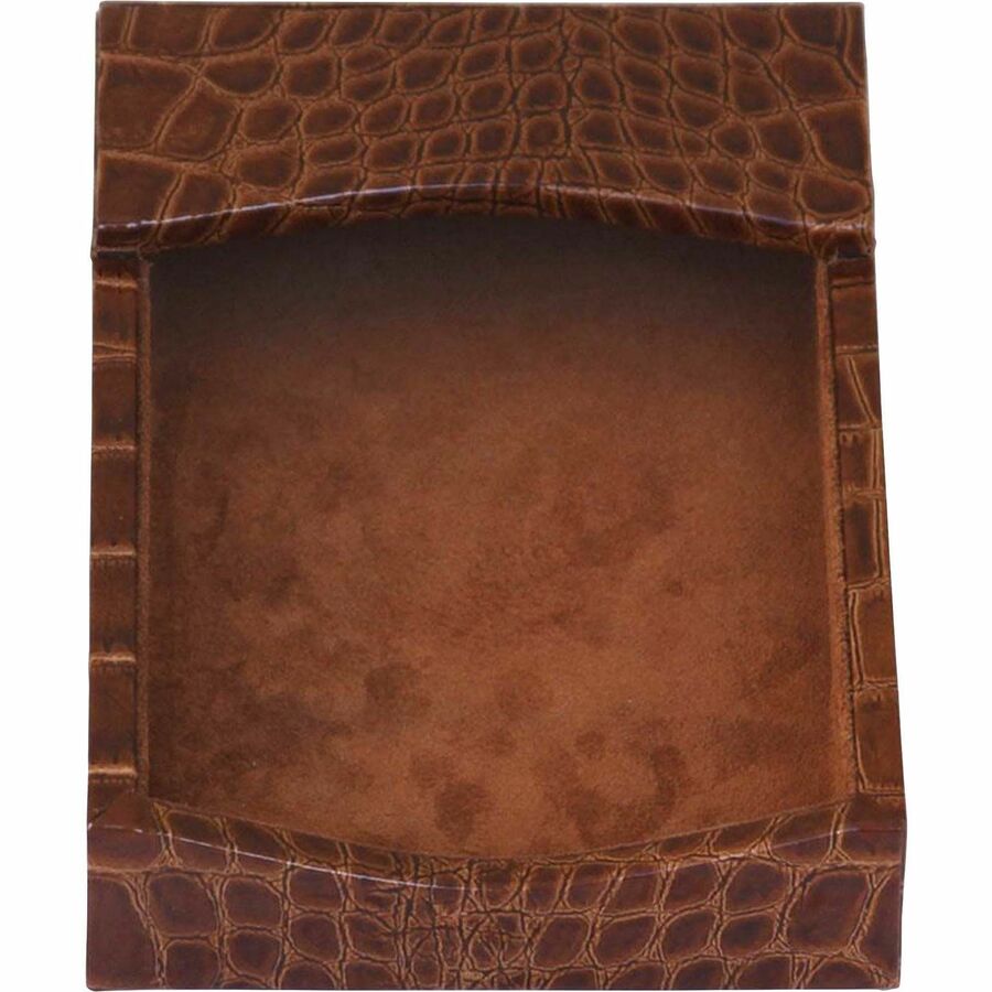 Protacini Cognac Brown Italian Patent Leather 4" x 6" Memo Holder