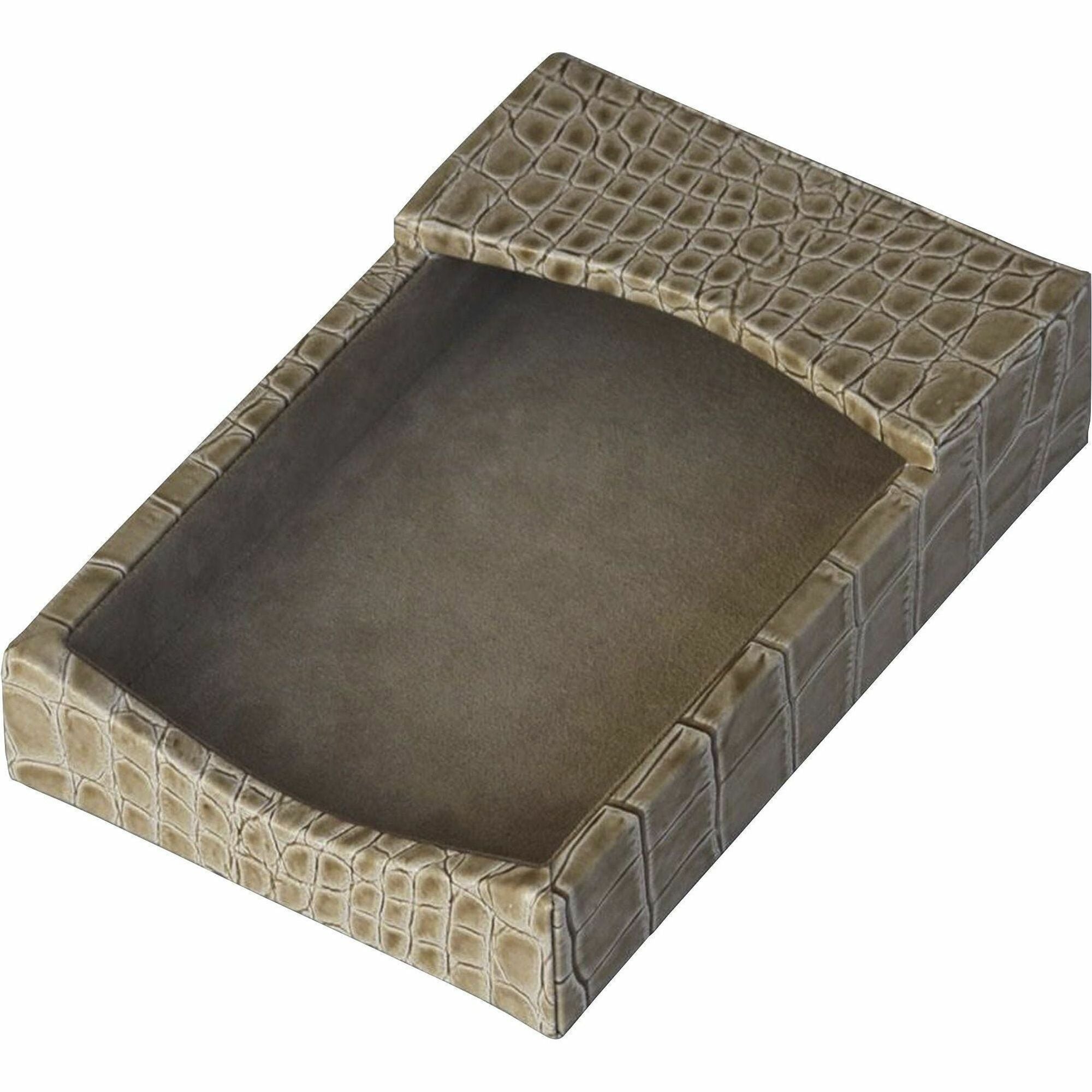Protacini Breeze Beige Italian Patent Leather 4" x 6" Memo Holder