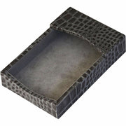 Protacini Castlerock Gray Italian Patent Leather 4" x 6" Memo Holder