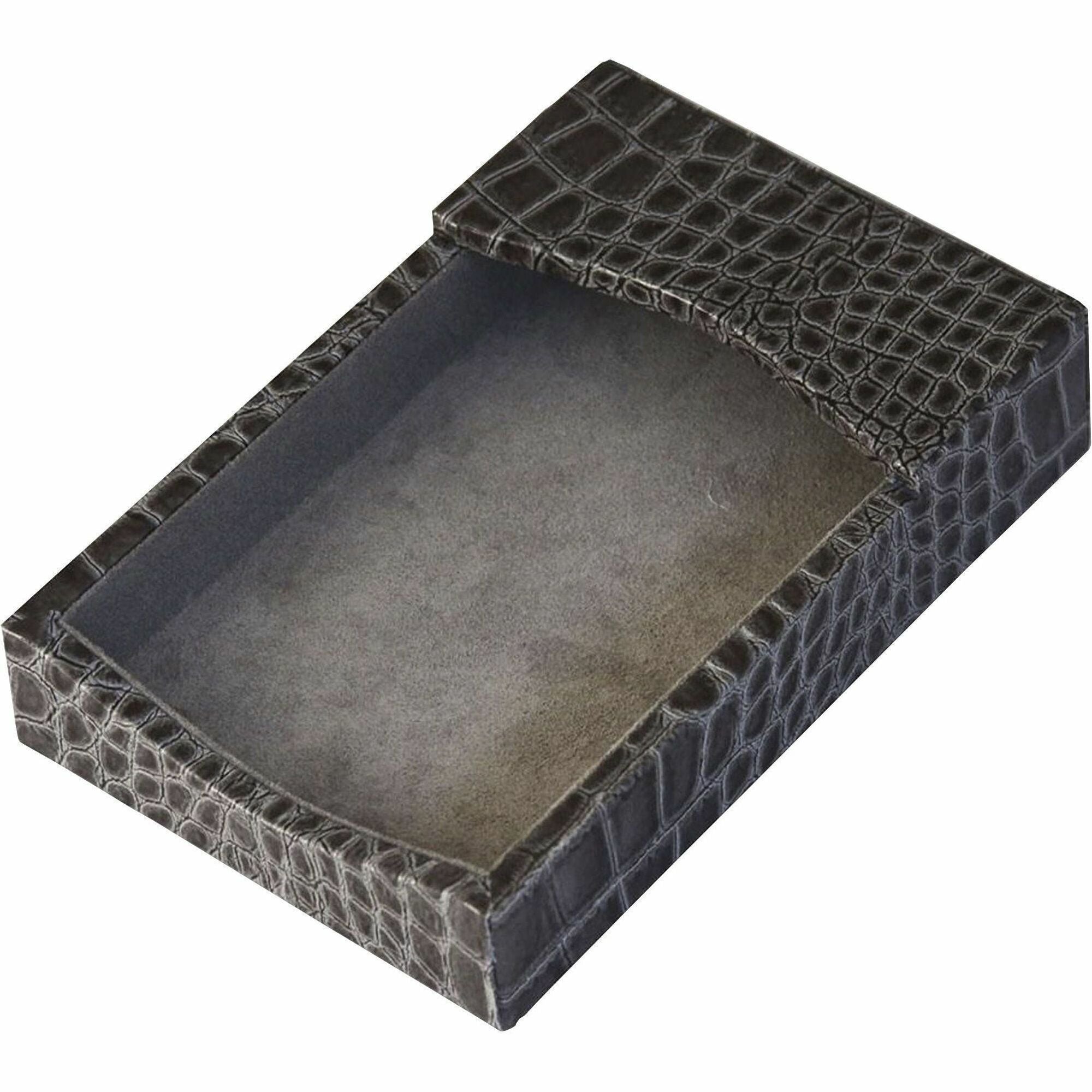 Protacini Castlerock Gray Italian Patent Leather 4" x 6" Memo Holder