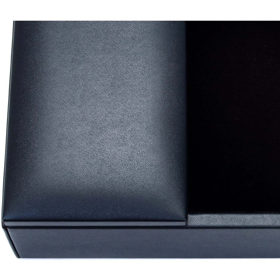 Dacasso Leatherette Enhanced Conference Room Organizer, Navy Blue, Leatherette/Velveteen, Desktop, Rectangle, Supports Letter/Legal Size, 1 Each
