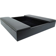 Dacasso Leatherette Enhanced Conference Room Organizer, Gray, Leatherette/Velveteen, Rectangle, Desktop, 1 Each